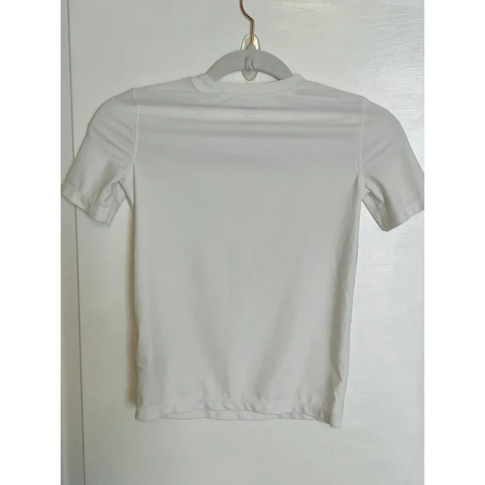 $40 GAP KIDS Swim Shirt Short Sleeve Rash Guard Surf Shark Beach Top Boys S 6-7